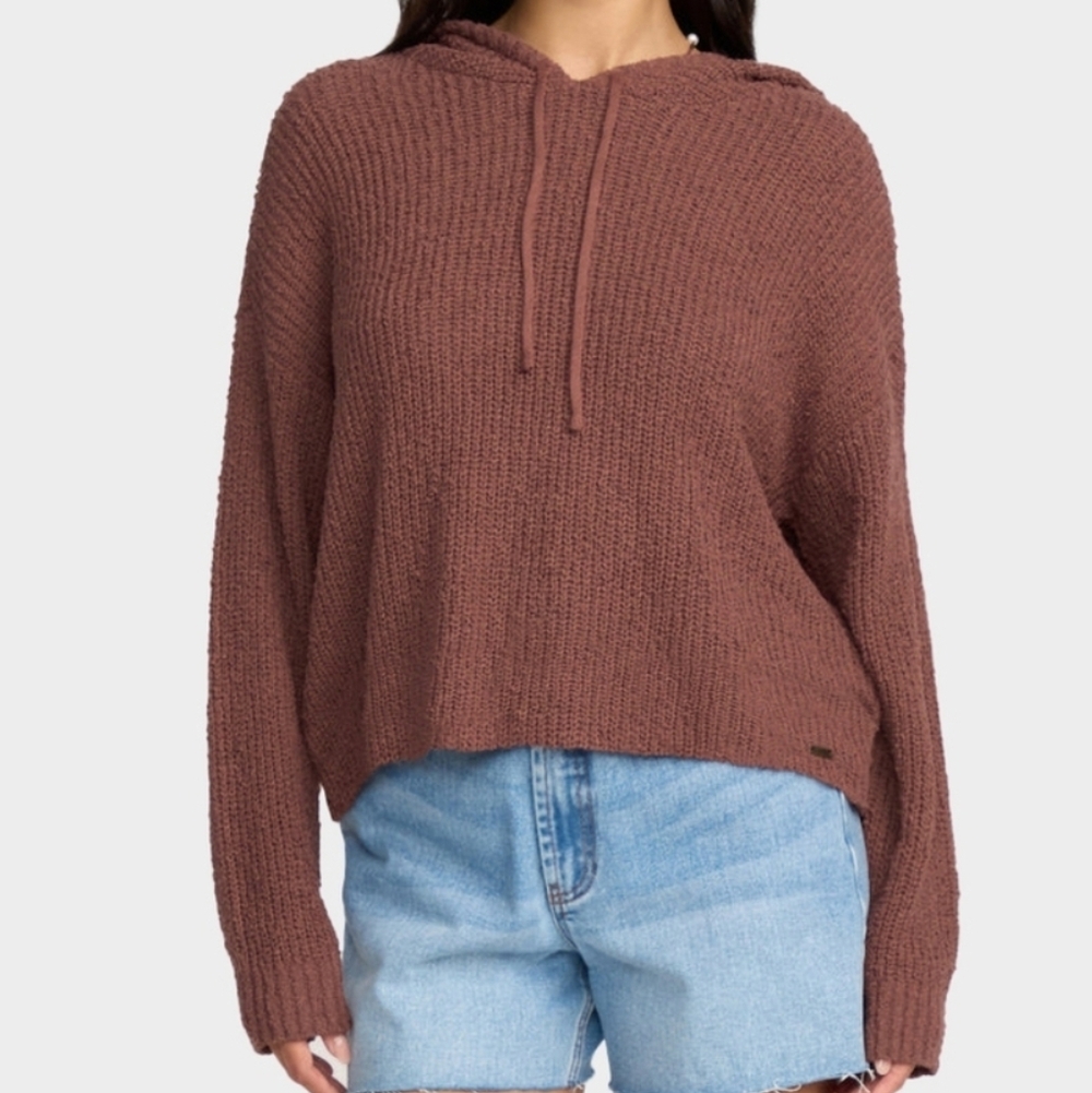 Billabong Cropped Hoodie in Mahogany
